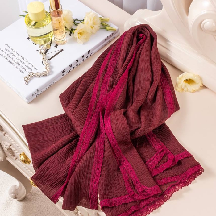 شال  پلیسه دانتل