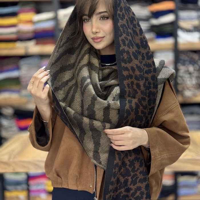 شال موهر دورو پلنگی زبرا